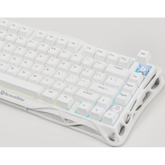 Клавіатура GravaStar Mercury K1 Lite Wireless/Bluetooth/USB UA White (GSK1LITE_WHT) | Зображення 3