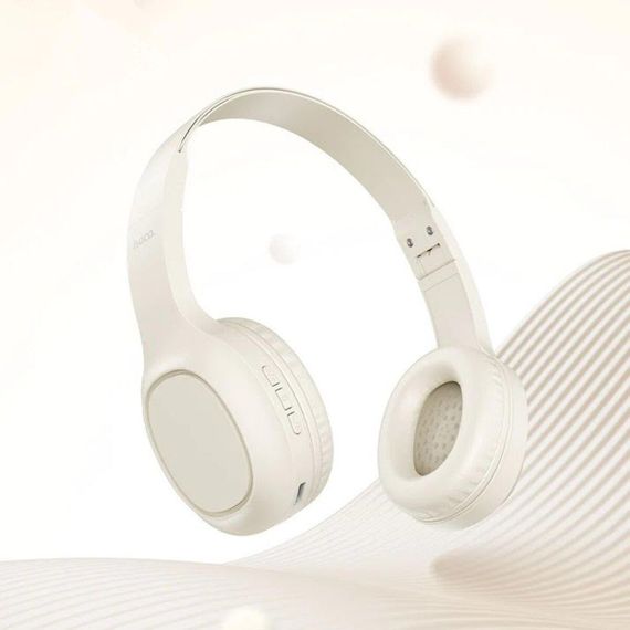 Бездротові навушники HOCO W46 Charm BT headset Milky White | Зображення 3