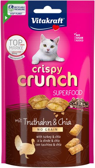 Ласощі для котів з індичкою Vitakraft Crispy Crunch Turkey, 60 гр