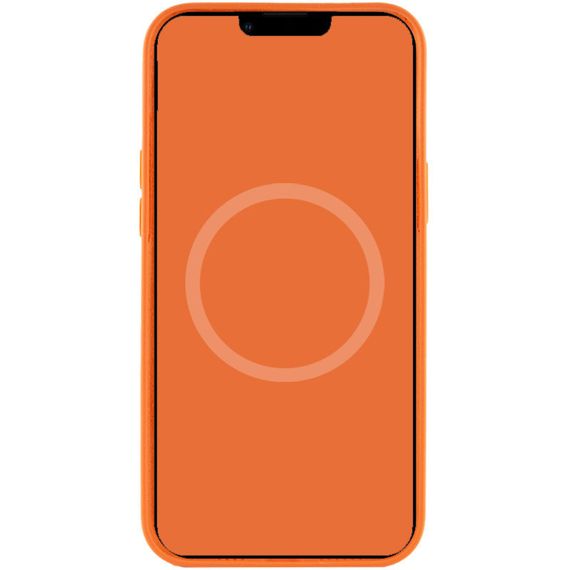Чехол Silicone case (AAA) full with Magsafe and Animation для Apple iPhone 12 Pro / 12 (6.1") Оранжевый / Kumquat | Зображення 3