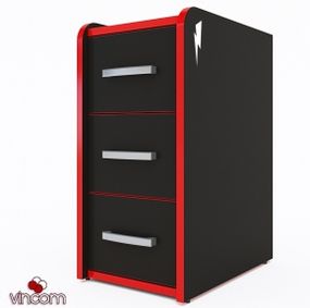 Тумба ZEUS T-Box черныйкрасный