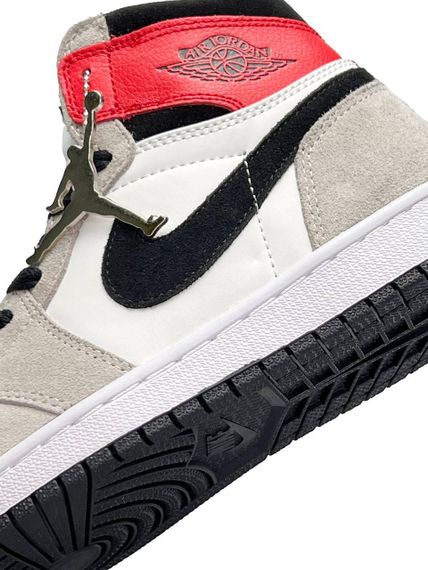Жіночі кросівки N-ike Air Jordan 1 High Grey Black Red , В'єтнам , весна / літо / осінь 38 - 24.5 | Зображення 8