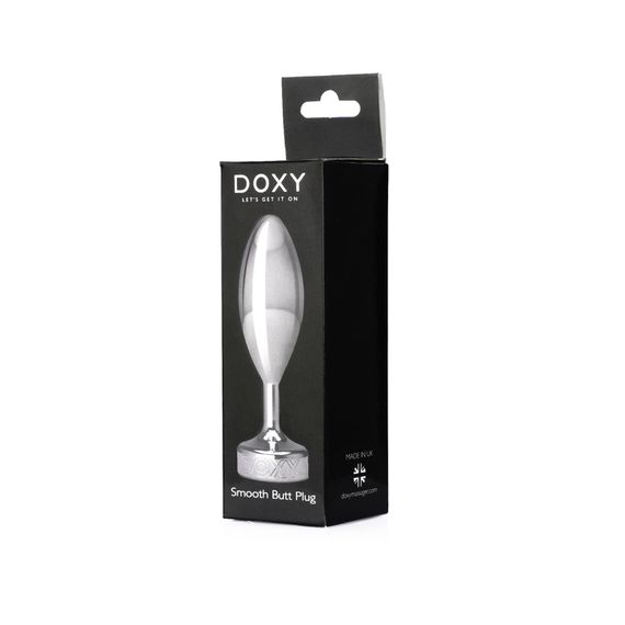 Металева анальна пробка DOXY Butt Plug SMOOTH, гладенька, діаметр 3,3 см | Зображення 4
