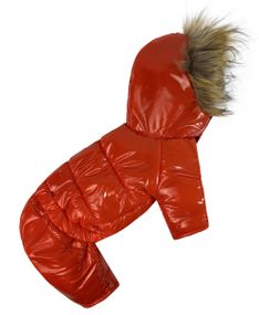 Зимовий комбінезон лакований помаранч A-81