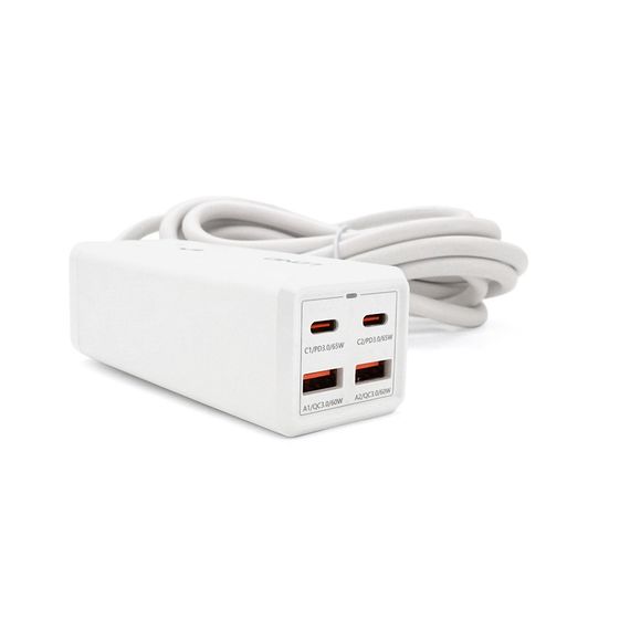 Мережевий фільтр LDNIO SС1418, 1 Розетка + 2 USB +2 Type-C, 2 м, перетин 3х0, 75мм, White, Box | Зображення 2