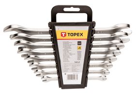 Ключи рожковые TOPEX, двусторонние, 6-22мм, набор 8 шт. (35D656)