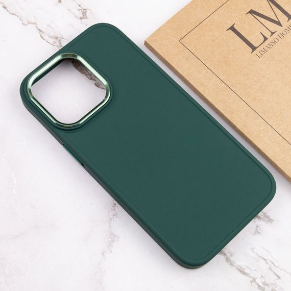 TPU чехол Bonbon Metal Style для Apple iPhone 14 Pro Max (6.7") Зеленый / Pine green | Зображення 3