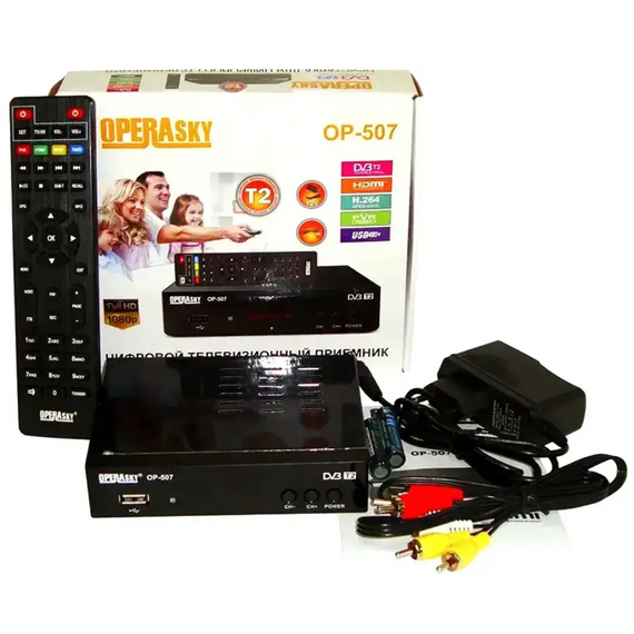 Цифровая приставка Т2 Operasky OP-507 для телевизора HDMI USB Wi-Fi IPTV ТВ тюнер цифровой эфирный ресивер Черный | Зображення 6