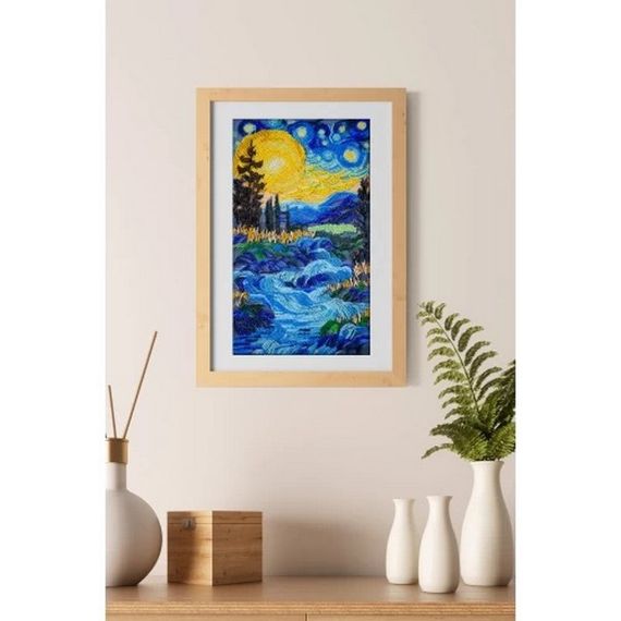 Набор для вышивания бисером «Там за фонтаном» AB-908 на натуральном холсте | Зображення 4