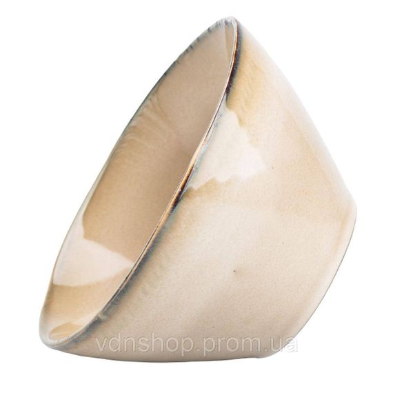 Тарілка глибока 500 мл кругла порцелянова бежева HP23382 | Зображення 2