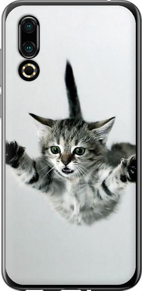 Чехол на Meizu 16S Летящий котёнок "2322u-1701-17620"