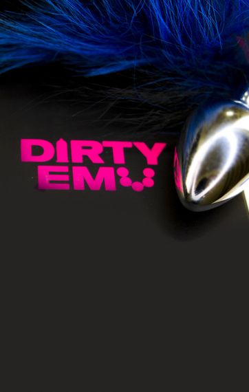 Анальна пробка-хвостик S з натурального хутра DARK BLUE колір синій sexstyle | Зображення 1