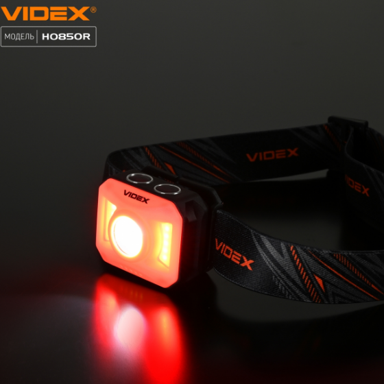 Ліхтарик LED налобний 400Lm 5000К VLF-H085-OR Videx | Зображення 4
