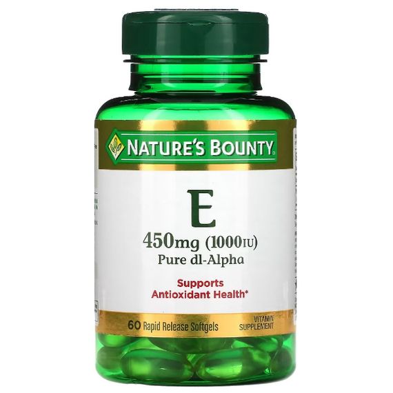 Вітамін E Nature's Bounty Vitamin E 1000 IU 60 Caps