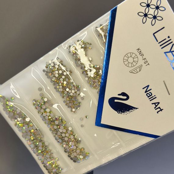 Стекляные стразы хамелеон (микс 6 размеров от ss3 до ss10) 1720шт в пакетике