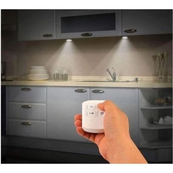 Светодиодный сенсорный светильник, с пультом (набор 3 шт) LED light with Remote Control set | Зображення 4