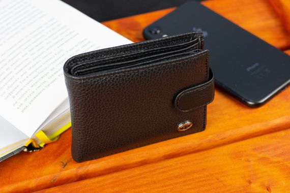 Классическое мужское портмоне из натуральной кожи ST Leather ST102 Черный | Зображення 9