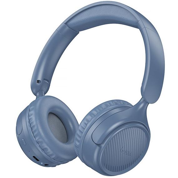 Накладные беспроводные наушники Hoco W66 Wave Blue | Зображення 1