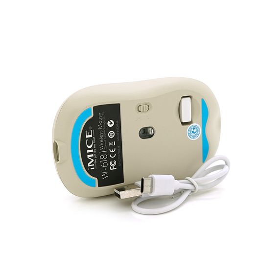 Миша бездротова iMICE W-618.4 кнопки, 800/1200/1600 DPI, 2.4Ghz 10м, Rechargable | Зображення 3