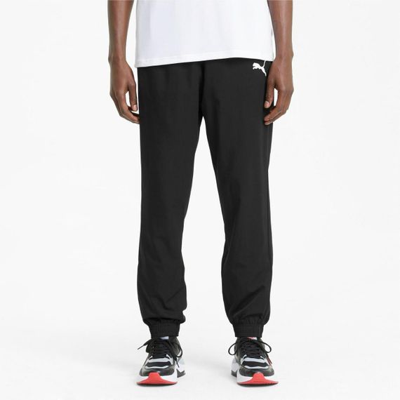 Штани спортивні Puma Active Woven Pants 586733 01 (чорні, чоловічі, поліестер, прямі з манжетом, бренд пума) | Зображення 2