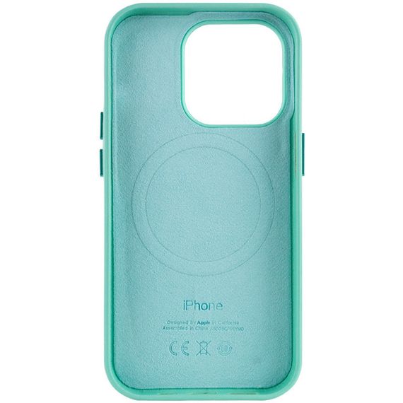 Шкіряний чохол Leather Case (AA Plus) with MagSafe для Apple iPhone 14 Pro Max (6.7") Ice | Зображення 1
