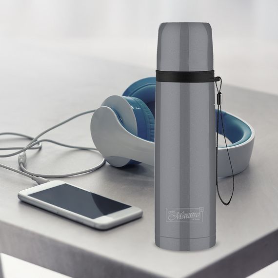 Термос для напитков 350 мл Maestro MR-1642-35 нержавеющая сталь серый сохраняет тепло и холод | Зображення 1