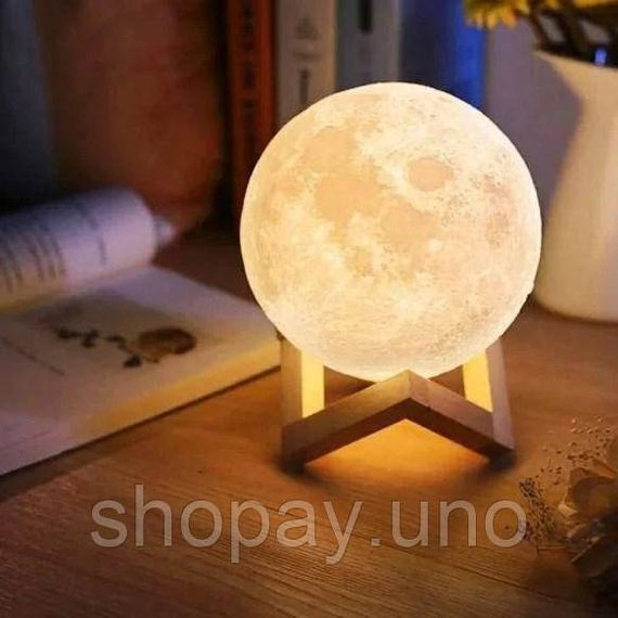 Настольный 3D светильник – ночник Луна ∙ Magic 3D Moon Lamp | Зображення 1