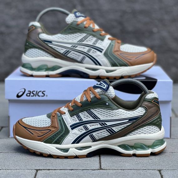 Демісезонні кросівки Asics текстиль/шкіра колір бежевий,зелений,коричневий | Зображення 6