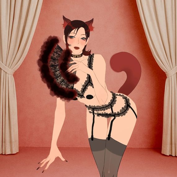 Анальна вібропробка з ротацією UPKO з натуральним лисячим хвостом і пультом, червоний, 6.6 х 3 см sexstyle | Зображення 3