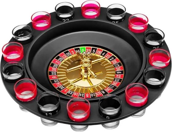 Рулетка зі стопками Drinking Roulette Set i3-90 алко рулетка казино на 16 чарок