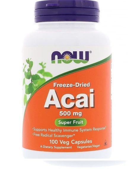 NOW ACAI / АСАИ 500мг в капсулах №100