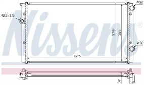 Радіатор охолодження двигуна VW GOLF, NISSENS (652461)