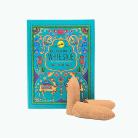 Аромаконуси зворотнього потоку Біла Шавлія  Back Flow cones White Sage 10 шт. в уп. Sreevani 8906037224698