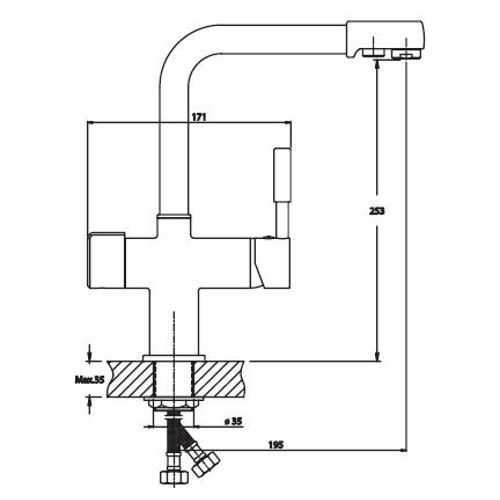 Змішувач для кухні Haiba HANS 021 чорний HB0820 | Зображення 1