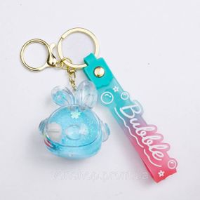 Дитячий брелок Bubble 5×5.5 (см) для ключів, на сумку і рюкзак Блакитний HP-55-32BL