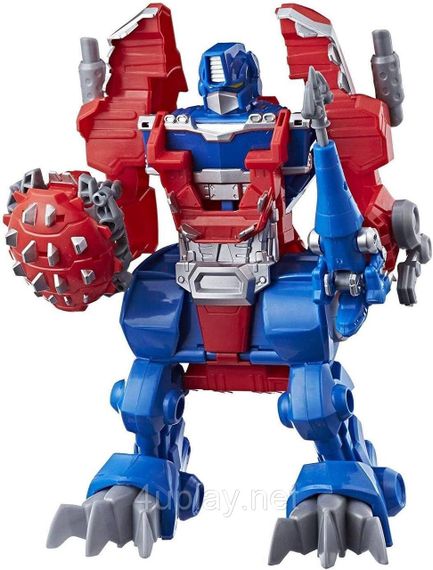 Трансформер Оптимус Прайм динозавры Оригинал Transformers Rescue Bots Knight Watch Optimus Prime | Зображення 2
