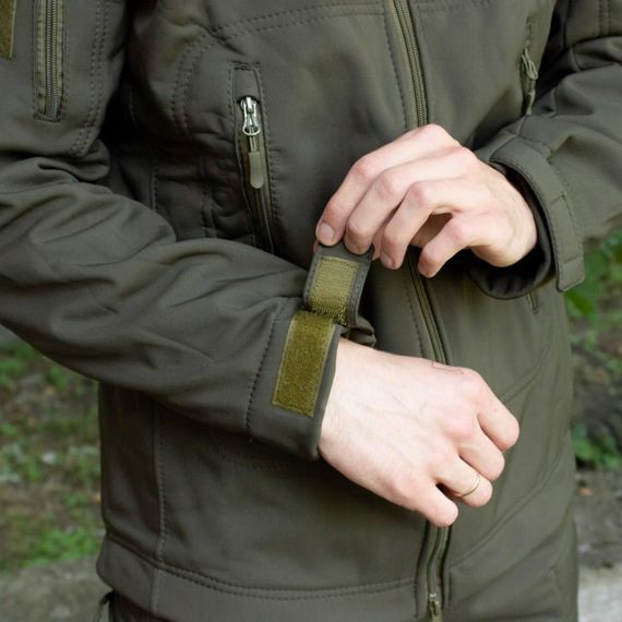 Куртка Soft Shell Олива Софтшелл Демісезон | Зображення 8