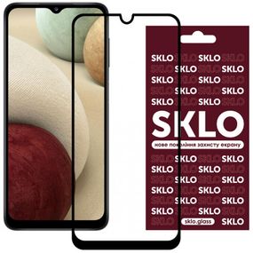 Защитное стекло SKLO 3D (full glue) для Samsung Galaxy A12/M12/A02s/M02s/A02/M02/A03s/A03 Core/A03