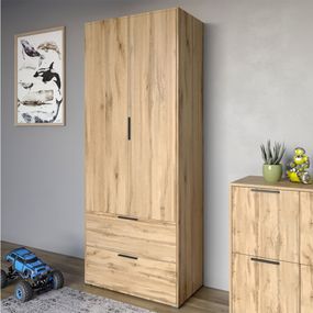 Шафа розпашна дводверна LION Краш з 2 шухлядами Дуб аппалачі (LION-044015)