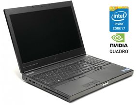 Мобільна робоча станція Dell Precision M4700 / 15.6" (1920x1080) TN / Intel Core i7-3740QM (4 (8) ядра по 2.7 - 3.7 GHz) / 16 GB DDR3 / 256 GB SSD / Quadro K2000M, 2 GB DDR3, 128-bit / WebCam / Win 10 Pro б/в