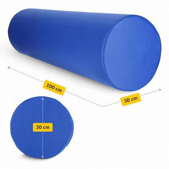Валик для реабілітації та масажу 4FIZJO 100 x 30 см Blue (P-5905973402958) | Зображення 4
