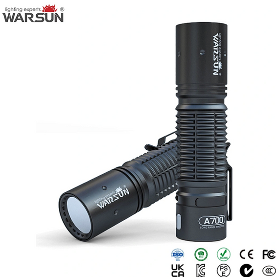 Ліхтар портативний акумуляторний ручний кишеньковий, алюмінієвий корпус WARSUN A700 700Lm
