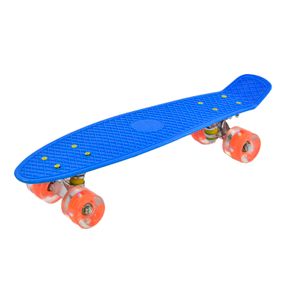 Скейт Пенни борд 0880 Best Board, СИНИЙ, СВЕТ, доска=55см, колёса PU d=6см