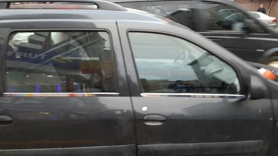 Наружняя окантовка стекол (4 шт, нерж.) Carmos - Турецкая сталь для Renault Logan MCV 2005-2013 гг | Зображення 3