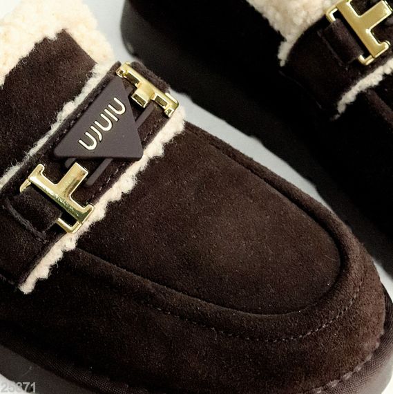 Модні теплі уггі автоледі натуральна замша колір Шоколад | Зображення 5