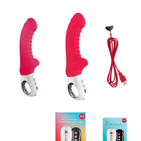 Вибратор для точки G Fun Factory TIGER india red, ребристый, подходит для анальной стимуляции | Зображення 5