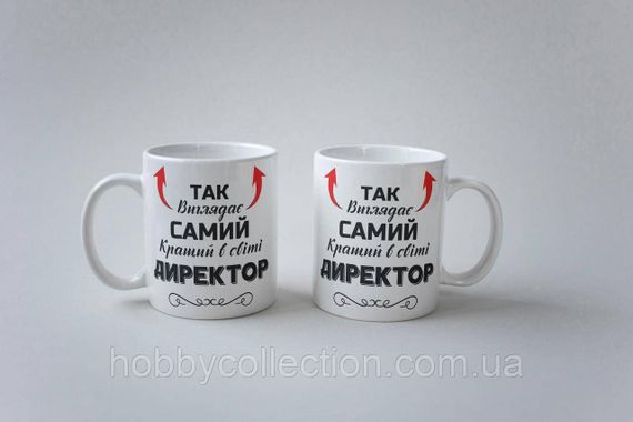 Кружка керамічна з принтом "Так виглядає самий кращий в світі Директор" 330 мл Біла | Зображення 1