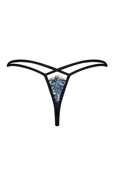 Стринги Obsessive Yassmyne Синьо-чорний L/XL | Зображення 5