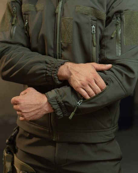 Демісезонний тактичний костюм софтшол Softshell ROCKET олива НП4862 | Зображення 6