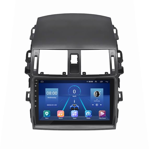 Штатна магнітола 9" Lesko для Toyota Corolla X (E140, E150) Рестайлинг 2010-2013 6/128Gb 4G Top Android